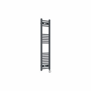 Bergen 1200 x 300mm Straight Anthracite Thermostatic Touch Control Electric Heated Towel Rail