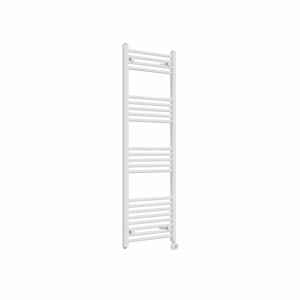 Bergen 1400 x 500mm Straight White Thermostatic Touch Control Wifi Electric Heated Towel Rail