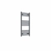 Fjord 1000 x 500mm Curved Anthracite Prefilled Electric Heated Towel Rail