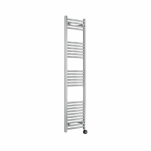 Fjord 1600 x 400mm Curved Chrome Thermostatic Touch Control Electric Heated Towel Rail