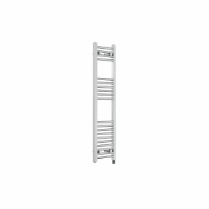 Bergen 1200 x 300mm Straight Chrome Prefilled Electric Heated Towel Rail