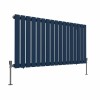 Karlstad 600 x 1158mm Sapphire Blue Single Horizontal Flat Panel Designer Radiator