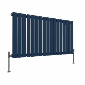 Karlstad 600 x 1158mm Sapphire Blue Single Horizontal Flat Panel Designer Radiator