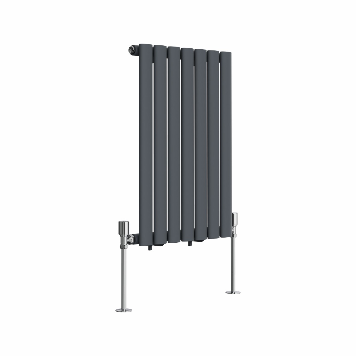 Norden - Anthracite Horizontal Oval Column Designer Radiator- 600mm Height - Choice of Width
