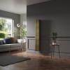 Lulea 1600 x 270mm Black Gold Double Vertical Flat Panel Designer Radiator