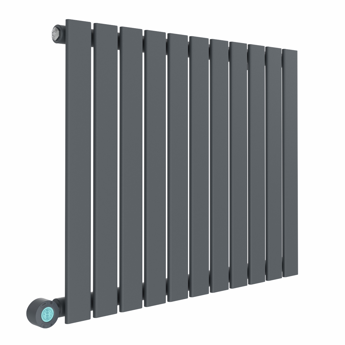 Karlstad 600 x 750mm Anthracite Flat Panel Horizontal Wifi Electric Radiator - 800W