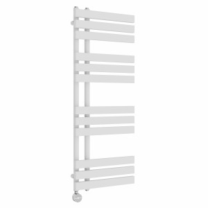 Koli 1200 x 450mm White Thermostatic Touch Control Electric Heated Towel Rail