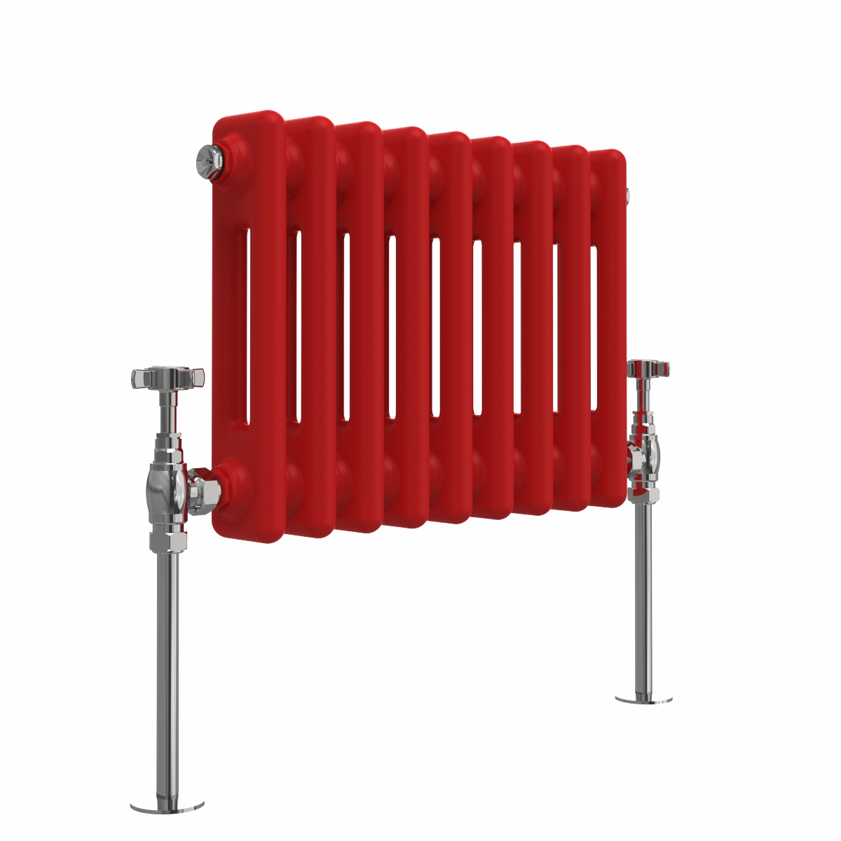 Bern 300 x 425mm Traditional Signal Red Double Horizontal Column Radiator