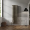 Bern 1800 x 560mm Black Gold Triple Column Vertical Traditional Radiator