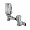 Angled Thermostatic Radiator Valves - chrome