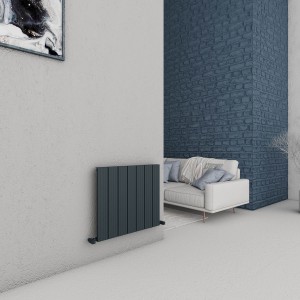 Carisa Chambord 600 x 695mm Anthracite Designer Aluminium Radiator