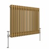 Bern 600 x 830mm Metallic Gold Double Horizontal Column Radiator