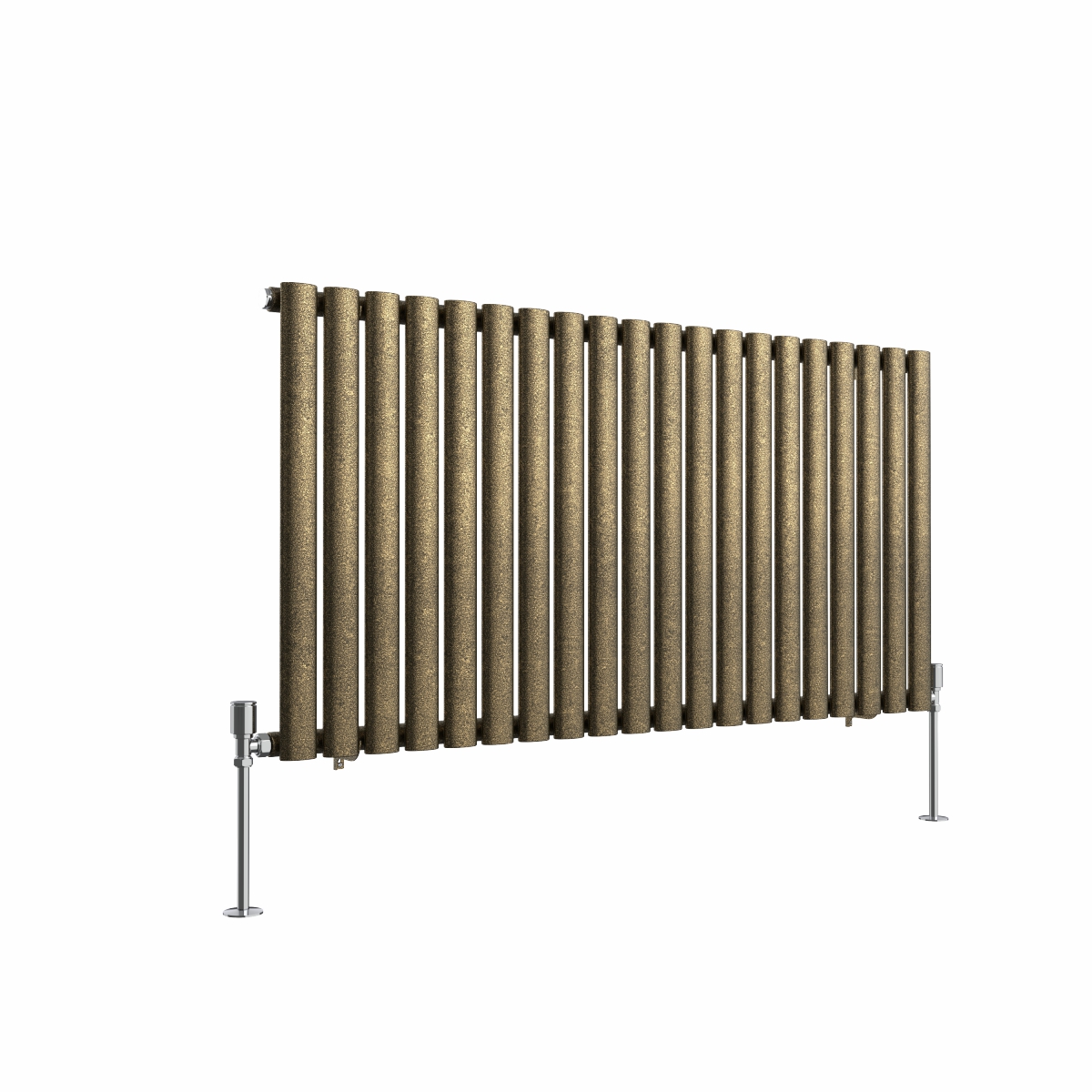 Norden 600 x 1181mm Black Gold Single Horizontal Oval Column Designer Radiator