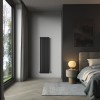 Karlstad 1600 x 410mm Black Single Vertical Flat Panel Designer Radiator