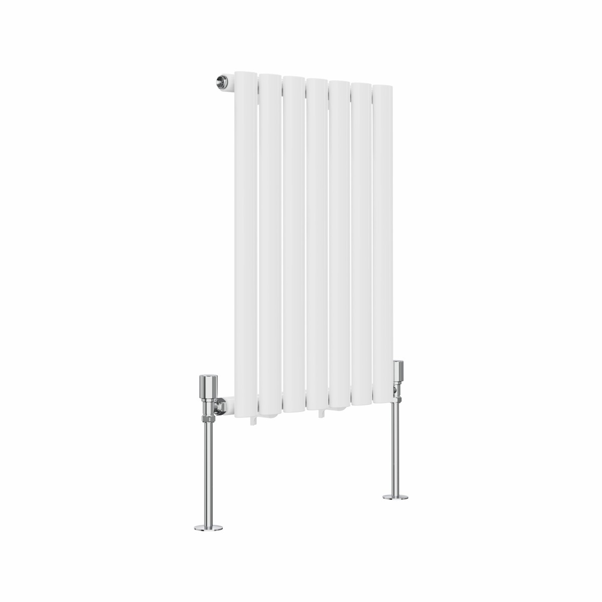 Norden - White Horizontal Oval Column Designer Radiator- 600mm Height - Choice of Width