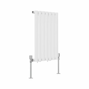 Norden - White Horizontal Oval Column Designer Radiator- 600mm Height - Choice of Width