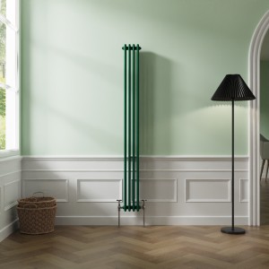 Bern 1800 x 200mm Moss Green Triple Vertical Column Radiator