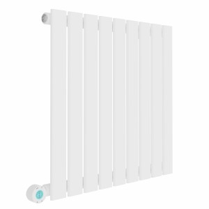 Karlstad 600 x 614mm White Flat Panel Horizontal Wifi Electric Radiator - 600W