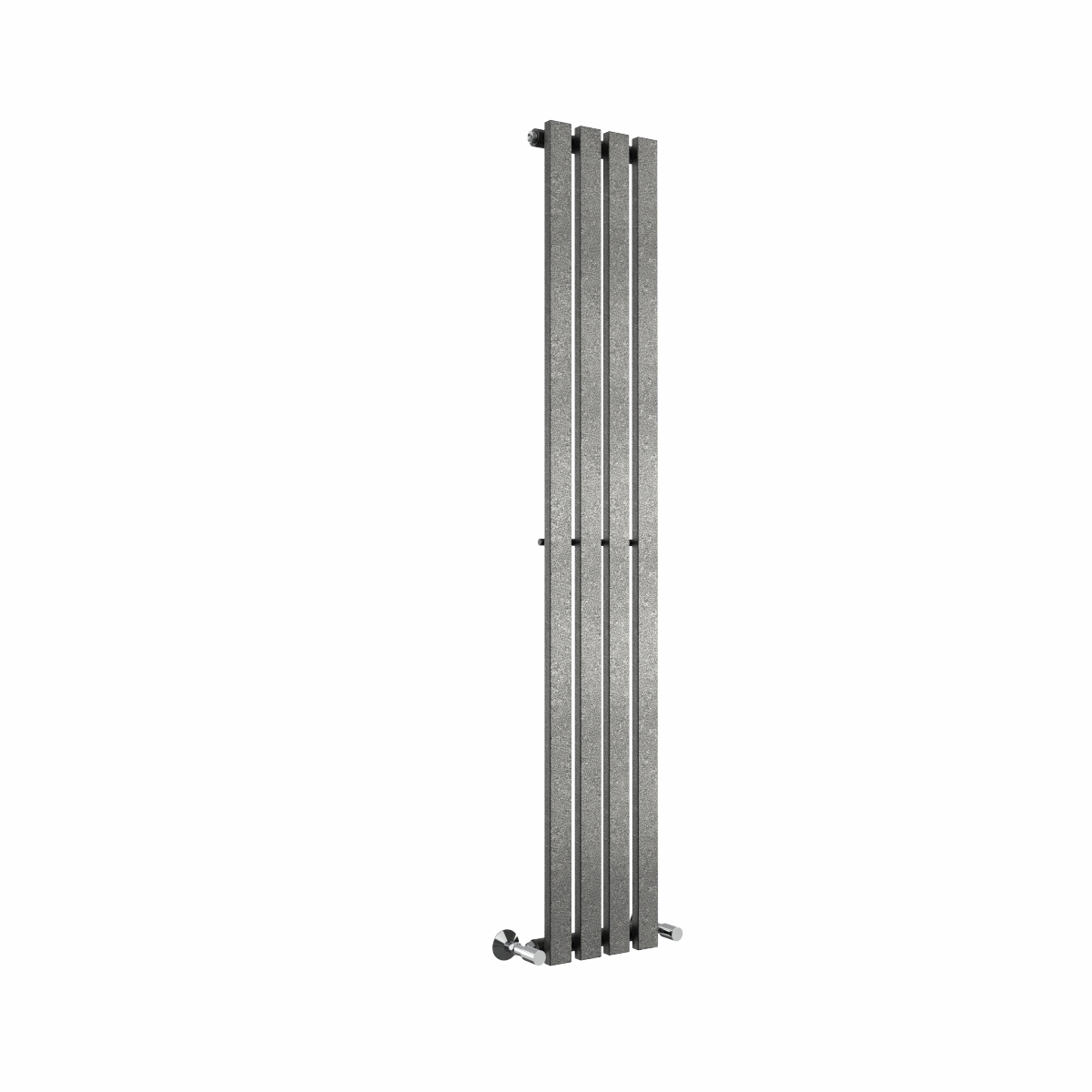 Lulea Black Silver Vertical Column Coloured Radiator - Choice of Size