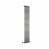 Lulea Black Silver Vertical Column Coloured Radiator - Choice of Size
