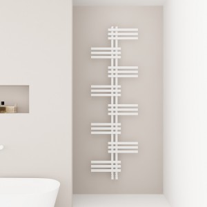 Carisa Unico 1740 x 500mm White Designer Aluminium Towel Rail