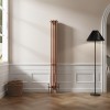 Bern 1800 x 200mm Traditional Metallic Bronze Vertical Four Column Radiator