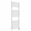 Juva 1200 x 450mm White Flat Panel Thermostatic Touch Control Electric Heated Towel Rail