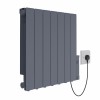 Bismo 575 x 615 Grey 1200W Electric Wifi Oil Filled Radiator