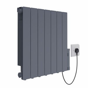 Bismo 575 x 615mm Grey Wifi Oil Filled Electric Radiator - 1200W