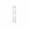 Fjord 1200 x 300mm Curved White Thermostatic Touch Control Wifi Electric Heated Towel Rail