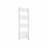 Bergen 1400 x 600mm Straight White Prefilled Electric Heated Towel Rail