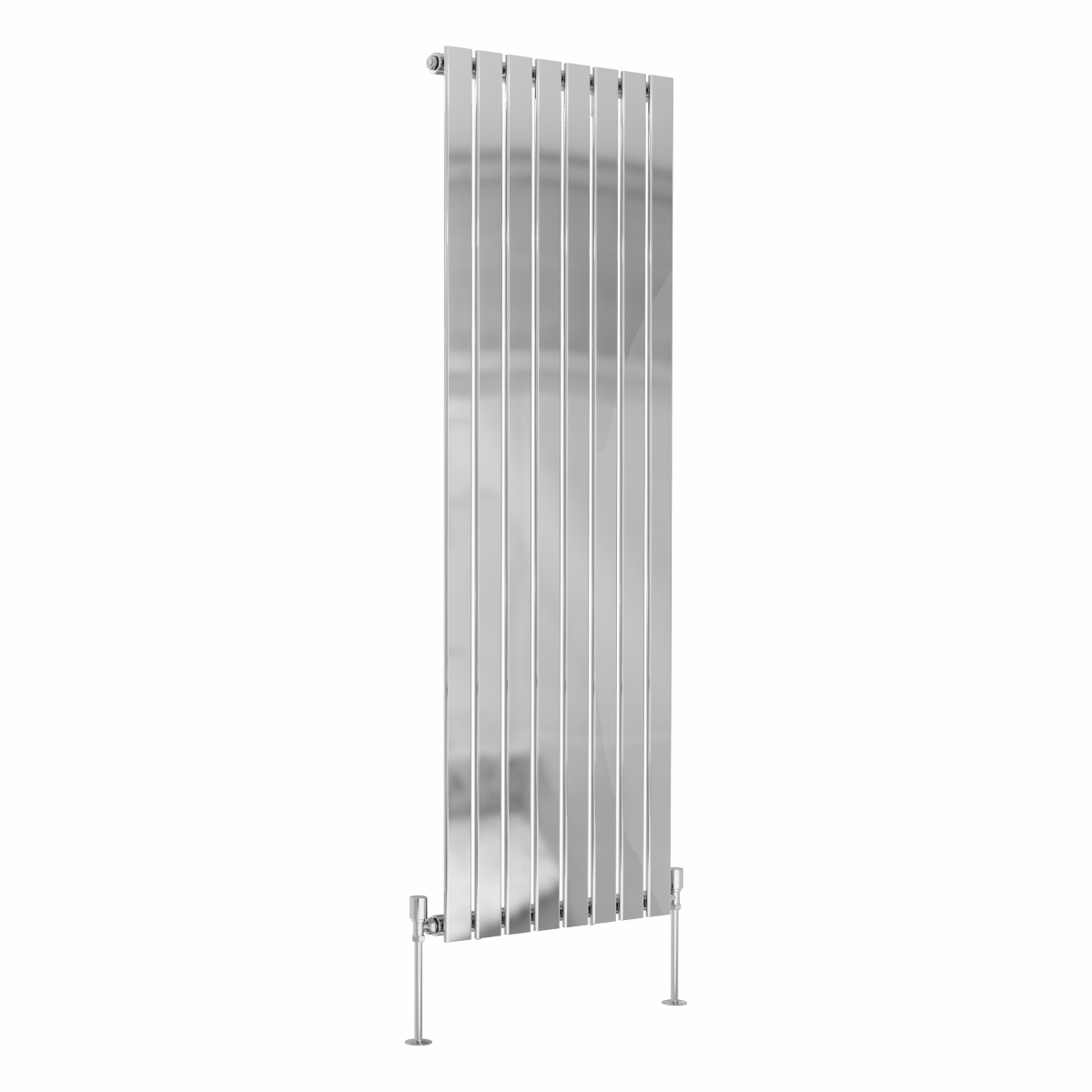 Karlstad 1600 x 546mm Chrome Single Vertical Flat Panel Designer Radiator