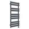 Juva 1000 x 450mm Sand Grey Flat Panel Thermostatic Touch Control Wifi Electric Heated Towel Rail