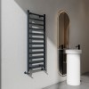 Carisa Lara L 1200 x 485mm Anthracite Designer Aluminium Towel Rail