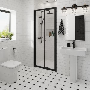 Ennerdale - 700mm Bi-Fold Shower Door - Black