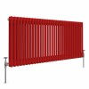Bern 600 x 1460mm Traditional Signal Red Double Horizontal Column Radiator