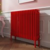 Bern 600 x 830mm Traditional Signal Red Horizontal Four Column Radiator