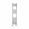 Bergen 1200 x 300mm Straight Chrome Heated Towel Rail