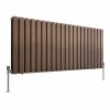 Karlstad 600 x 1430mm Black Copper Double Flat Panel Horizontal Designer Radiator
