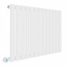 Karlstad 600 x 886mm White Horizontal Flat Panel Wifi Electric Radiator - 1000W
