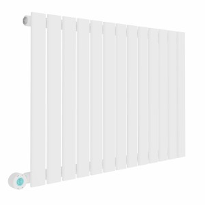 Karlstad 600 x 886mm White Flat Panel Horizontal Wifi Electric Radiator - 1000W