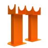 Karlstad Flat Panel Radiator Feet - Blue Green