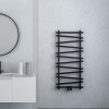 Carisa Vivek 720 x 500mm Black Designer Aluminium Towel Rail