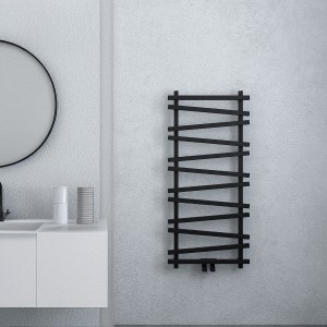 Carisa Vivek 720 x 500mm Black Designer Aluminium Towel Rail