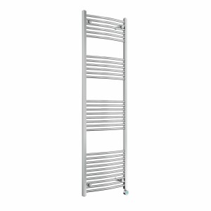 Fjord 1800 x 600mm Curved Chrome Thermostatic Touch Control Wifi Electric Heated Towel Rail