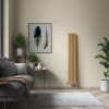 Karlstad 1800 x 274mm Metallic Gold Double Flat Panel Vertical Designer Radiator