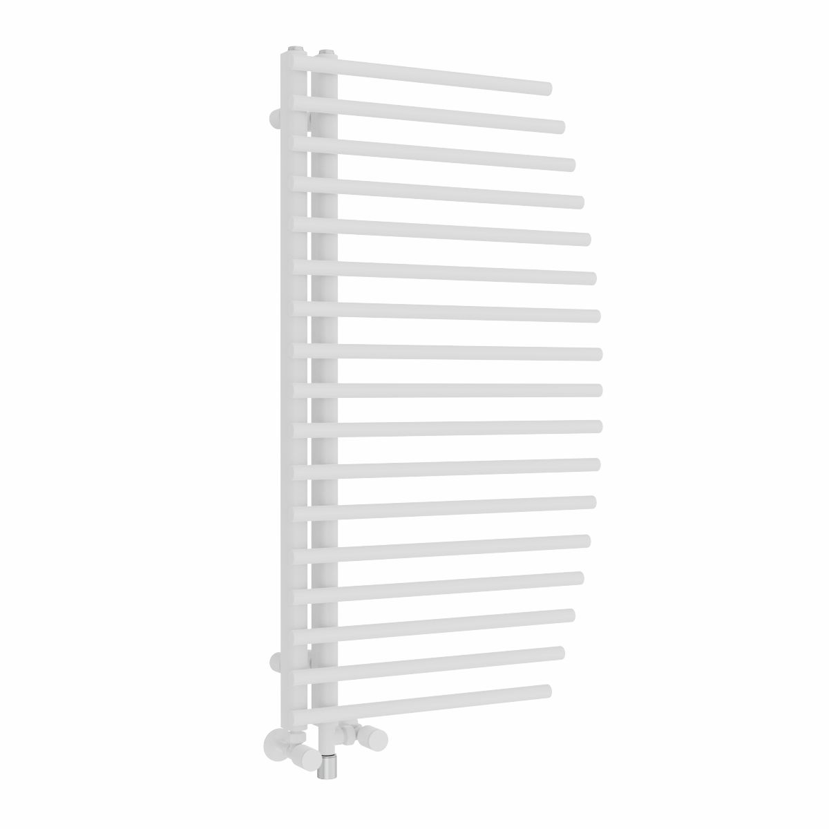 Sigla 1000 x 550mm Dual Fuel White Simple Electric Heated Towel Rail