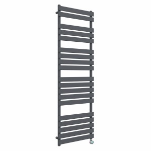 Juva 1800 x 600mm Sand Grey Flat Panel Thermostatic Touch Control Wifi Electric Heated Towel Rail