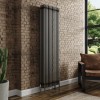 Bern 1800 x 560mm Raw Metal Four Column Vertical Traditional Radiator