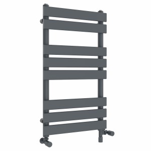 Juva 800 x 450mm Dual Fuel Sand Grey Flat Panel Simple Electric Heated Towel Rail